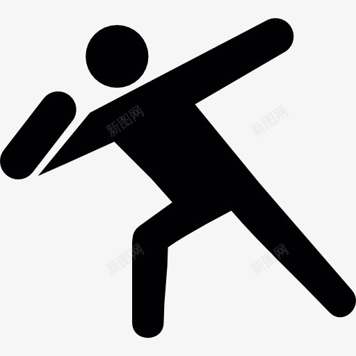 男子扔东西图标png_新图网 https://ixintu.com 人 体育运动 扔