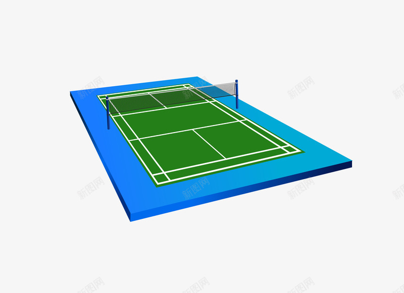 卡通网球比赛运动场psd免抠素材_新图网 https://ixintu.com 体育馆 免抠PNG 卡通 卡通运动场 网球场 运动