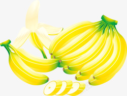 香蕉片矢量图素材