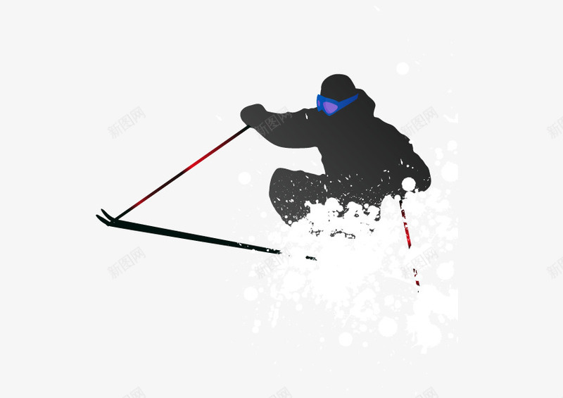 冰天雪地滑雪png免抠素材_新图网 https://ixintu.com 免费素材 冰天雪地 冰山雪地 模型 滑雪 滑雪比赛 雪地