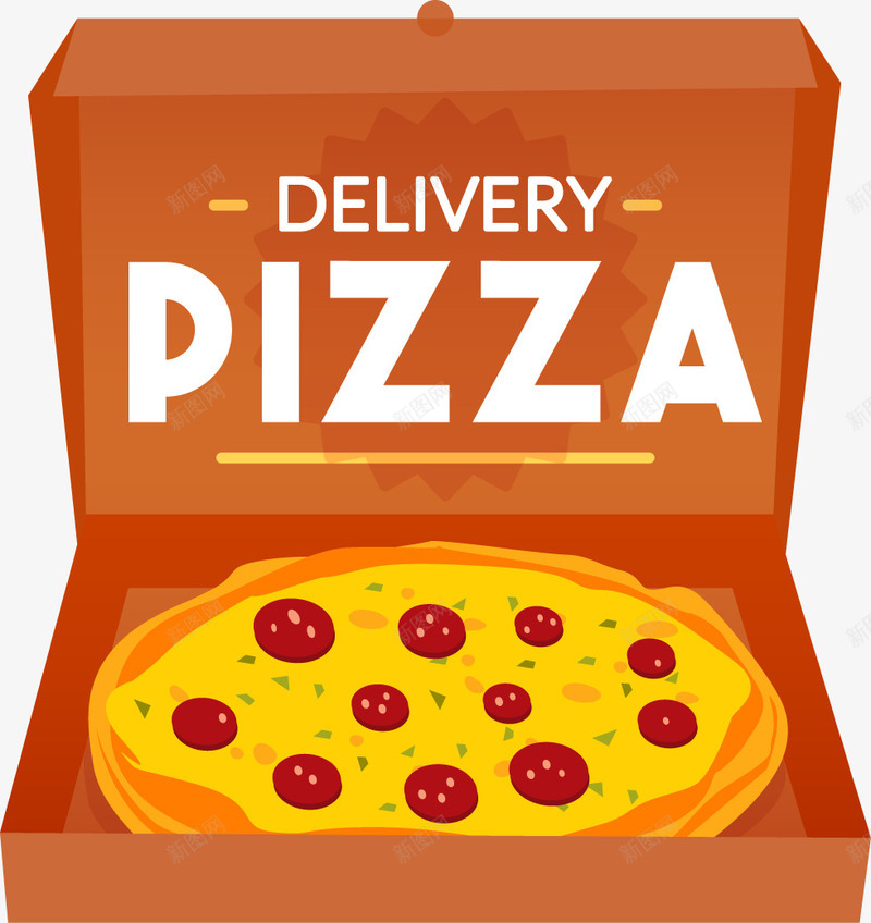 披萨美食创意标签矢量图图标ai_新图网 https://ixintu.com 包装贴纸 图标 披萨 美食 矢量图