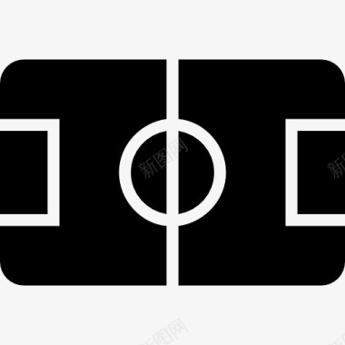 足球场上视图黑色运动符号图标图标