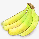 手绘香蕉青涩素材