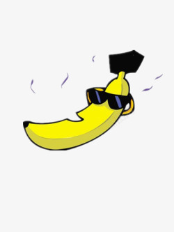 戴眼镜的香蕉素材