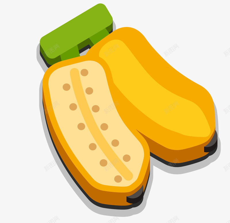 卡通香蕉横切面png免抠素材_新图网 https://ixintu.com 卡通水果 卡通香蕉 卡通香蕉横切面 水果 水果素材 香蕉 香蕉素材