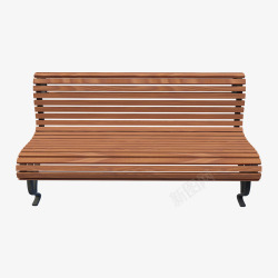 镂空棕色复古长形板凳素材