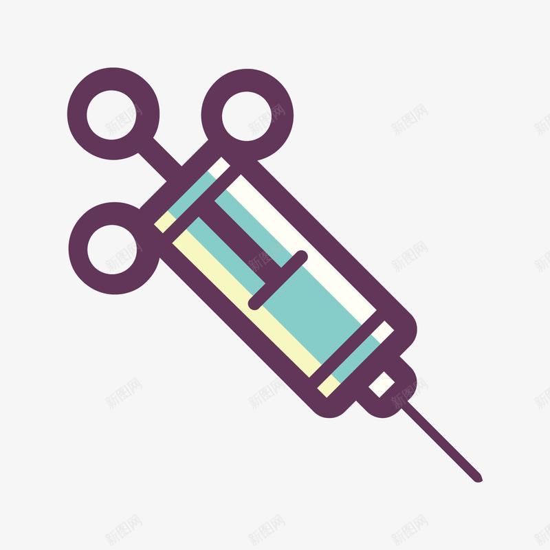 彩色手绘线稿针管医疗图标矢量图ai_新图网 https://ixintu.com 医疗 医疗图标 圆角 彩色 扁平化 手绘 线稿 针管 矢量图