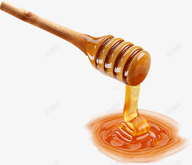 木棒上的蜂蜜png免抠素材_新图网 https://ixintu.com 木棒 蜂蜜 黄色