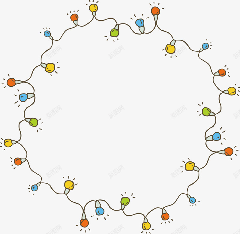 可爱手绘节日彩灯边框矢量图ai免抠素材_新图网 https://ixintu.com 卡通彩灯 彩灯 彩灯边框 手绘彩灯 矢量png 节日彩灯 矢量图
