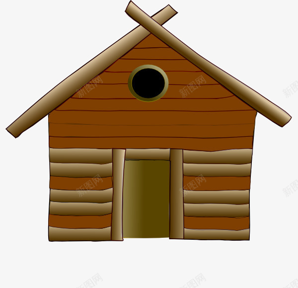 木头鸟巢png免抠素材_新图网 https://ixintu.com 图案设计 小房子 木头屋子 鸟巢