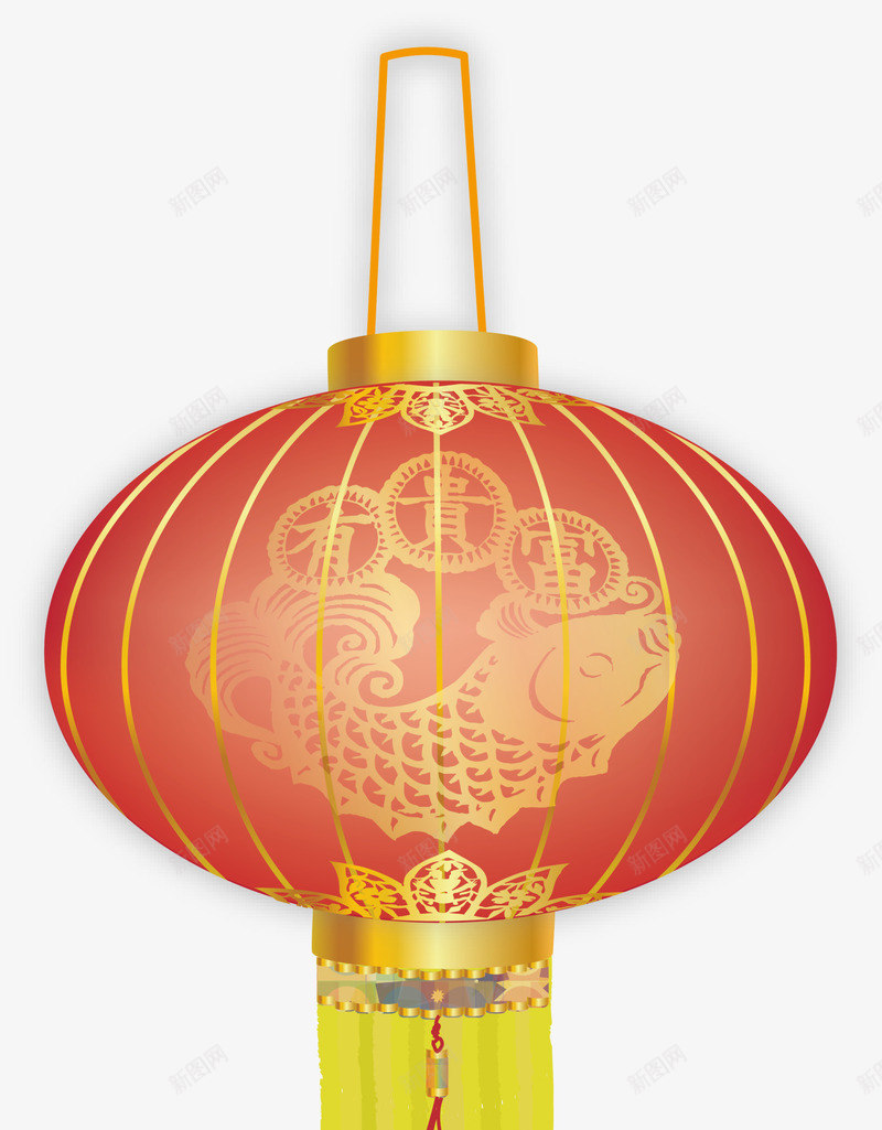 红色中国风新年灯笼png免抠素材_新图网 https://ixintu.com 新年 新年快乐 新年灯笼 新春 春节 春节快乐 红色灯笼