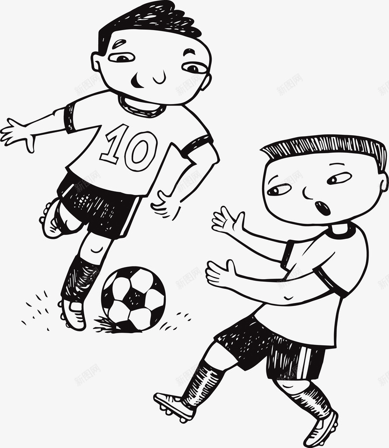 小朋友踢足球png免抠素材_新图网 https://ixintu.com 体育 小朋友踢足球 踢球的小朋友 运动