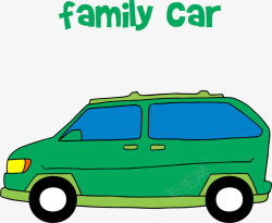 绿色家庭小轿车素材