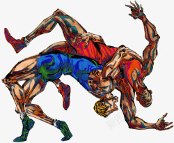 摔跤体育摔跤运动人物体育高清图片