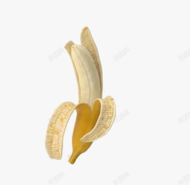 拨开皮的香蕉png免抠素材_新图网 https://ixintu.com 剥皮的香蕉 水果 香蕉 黄色