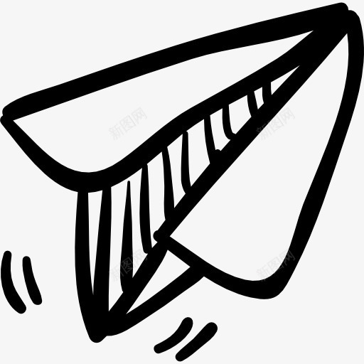 纸飞机玩具图标png_新图网 https://ixintu.com 手绘 折叠 玩具 纸 运输 飞机