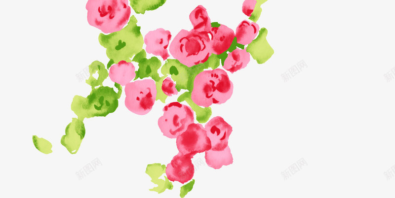 手绘粉色鲜艳花朵植物png免抠素材_新图网 https://ixintu.com 植物 粉色 花朵 鲜艳