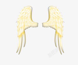 黄色天使翅膀素材