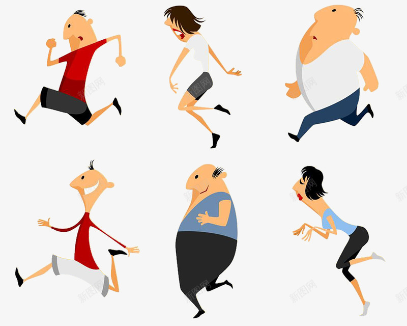 接力跑png免抠素材_新图网 https://ixintu.com 卡通的 可爱的 手绘的 接力跑 比赛 矢量的 装饰 跑步