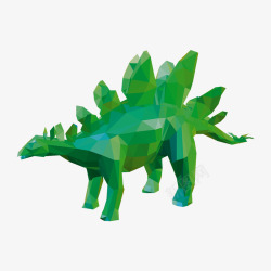 纸折3D恐龙矢量图素材