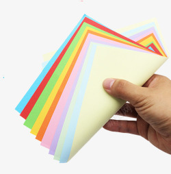 折纸材料手拿彩纸打印纸高清图片