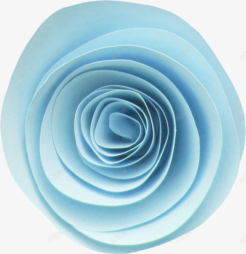 蓝色折纸花朵png免抠素材_新图网 https://ixintu.com 花朵 蓝色