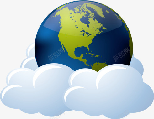 地球云服务数据图标图标