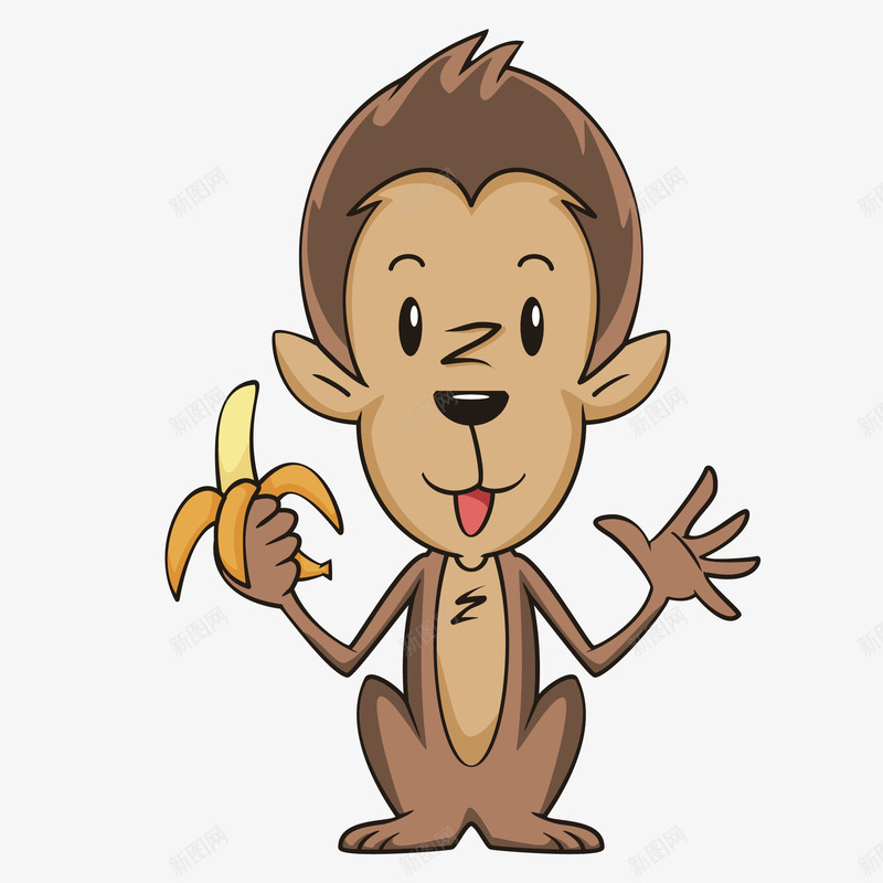手绘卡通猴子吃香蕉png免抠素材_新图网 https://ixintu.com 卡通 吃香蕉 手绘 手绘卡通猴子吃香蕉 猴子 香蕉