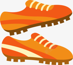 橘色钉子鞋卡通手绘钉子鞋案矢量图图标高清图片