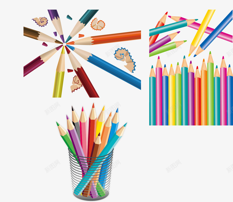 五颜六色的彩色铅笔png免抠素材_新图网 https://ixintu.com EPS格式 五颜六色 彩色铅笔 文具 笔削 绘画工具 铅笔