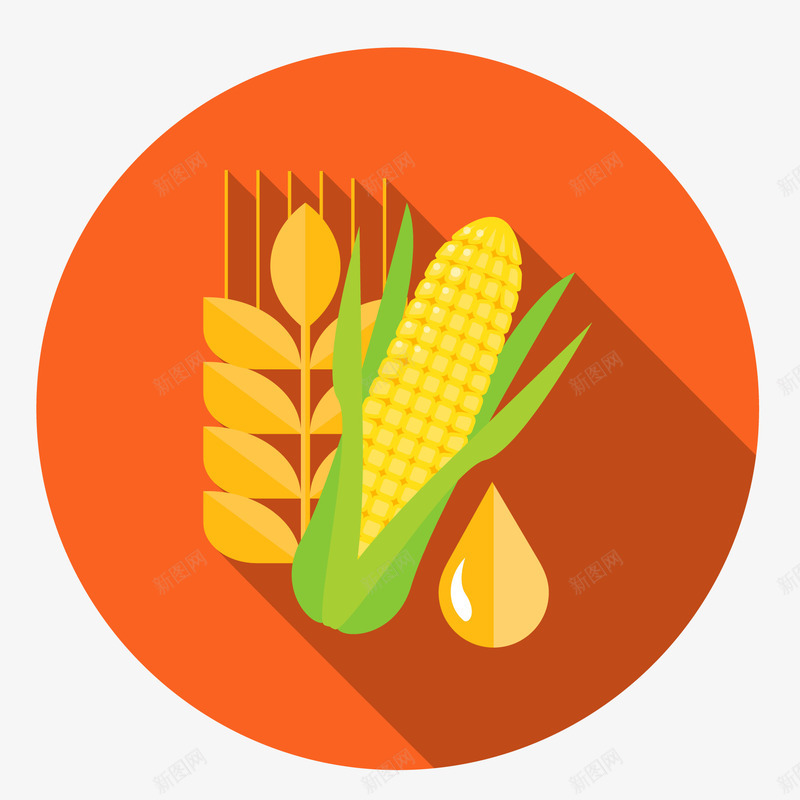 卡通农场庄稼标签png免抠素材_新图网 https://ixintu.com 农场 小麦 庄稼 标签设计 植物 玉米 贴纸设计 食物