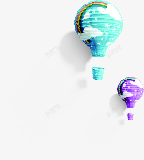 彩色卡通欢乐气球折纸png免抠素材_新图网 https://ixintu.com 卡通 彩色 欢乐 气球