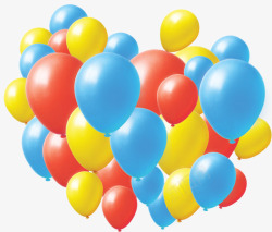 创意卡通颜色气球效果素材