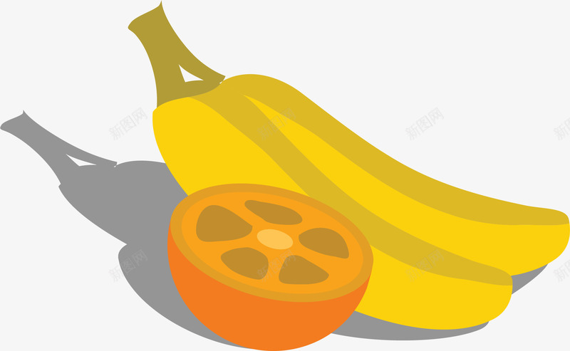 卡通香蕉贴纸png免抠素材_新图网 https://ixintu.com 卡通 快餐贴纸 水果 矢量图案 餐饮 香蕉