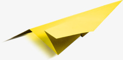 卡通折纸飞机黄色素材