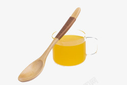 实木勺子蜂蜜水木勺高清图片