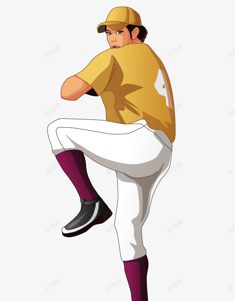 扔球的棒球运动员png免抠素材_新图网 https://ixintu.com 体育 卡通 扔球 抛球 棒球 运动员