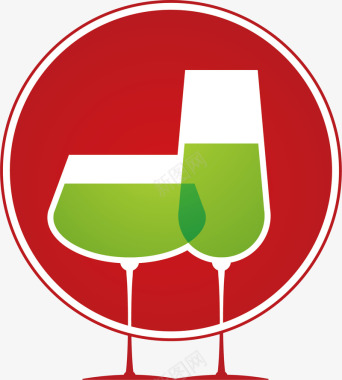 酒杯白酒logo矢量图图标图标
