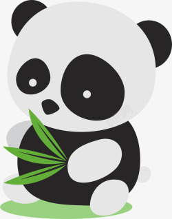卡通大熊猫装饰插画素材