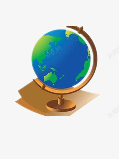 蓝色地球仪png免抠素材_新图网 https://ixintu.com 地理 学习 学生 手绘地球仪 摆件 文具