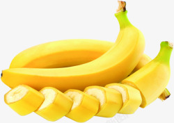 黄色香蕉生鲜毛笔字素材
