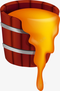 蜂蜜桶手绘蜂蜜桶矢量图高清图片