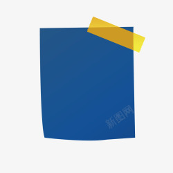 矩形贴纸蓝色矩形贴纸黄色胶带矢量图高清图片