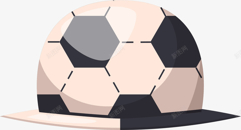 卡通足球帽子png免抠素材_新图网 https://ixintu.com 创意帽子 卡通帽子 比赛 装饰图案 足球帽子 足球运动 运动