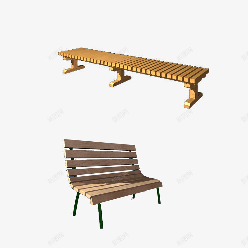 木头座椅png免抠素材_新图网 https://ixintu.com 室外 座椅 木头 装饰