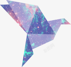 星空折纸纸鹤高清图片