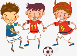 儿童服踢足球的儿童足球运动员高清图片