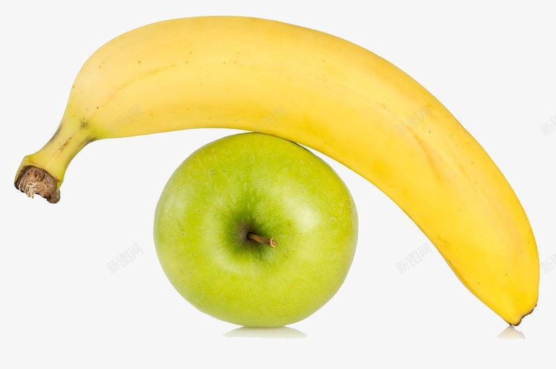 青苹果和香蕉png免抠素材_新图网 https://ixintu.com 实物 果实 水果 青苹果和香蕉 香蕉 黄色