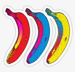 彩色香蕉贴纸素材