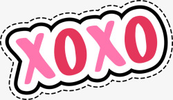 xoxo标签素材
